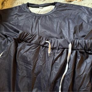 Stylish Denim Blue and White Top